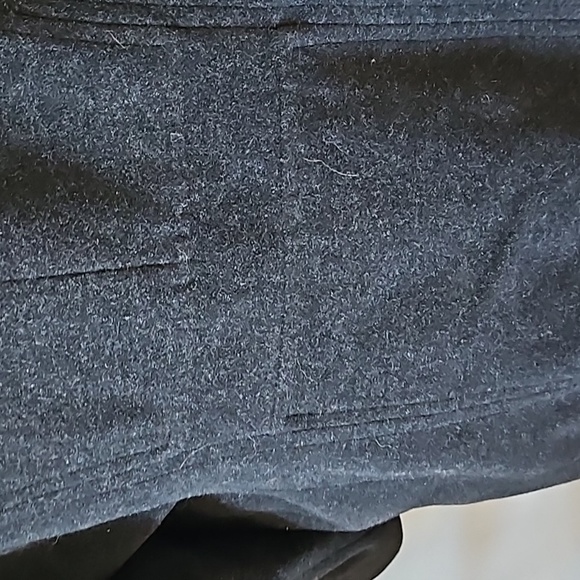 London Fog Wool Blend Black Pea Coat - Picture 3 of 12